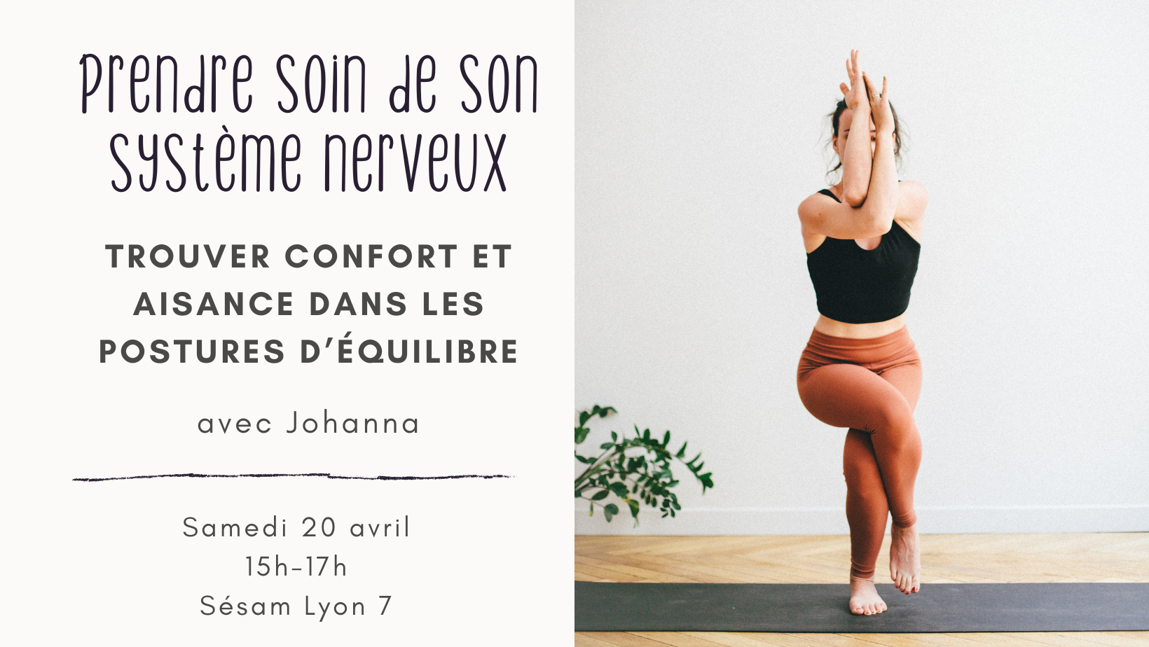 atelier yoga Lyon 7 postures équilibres