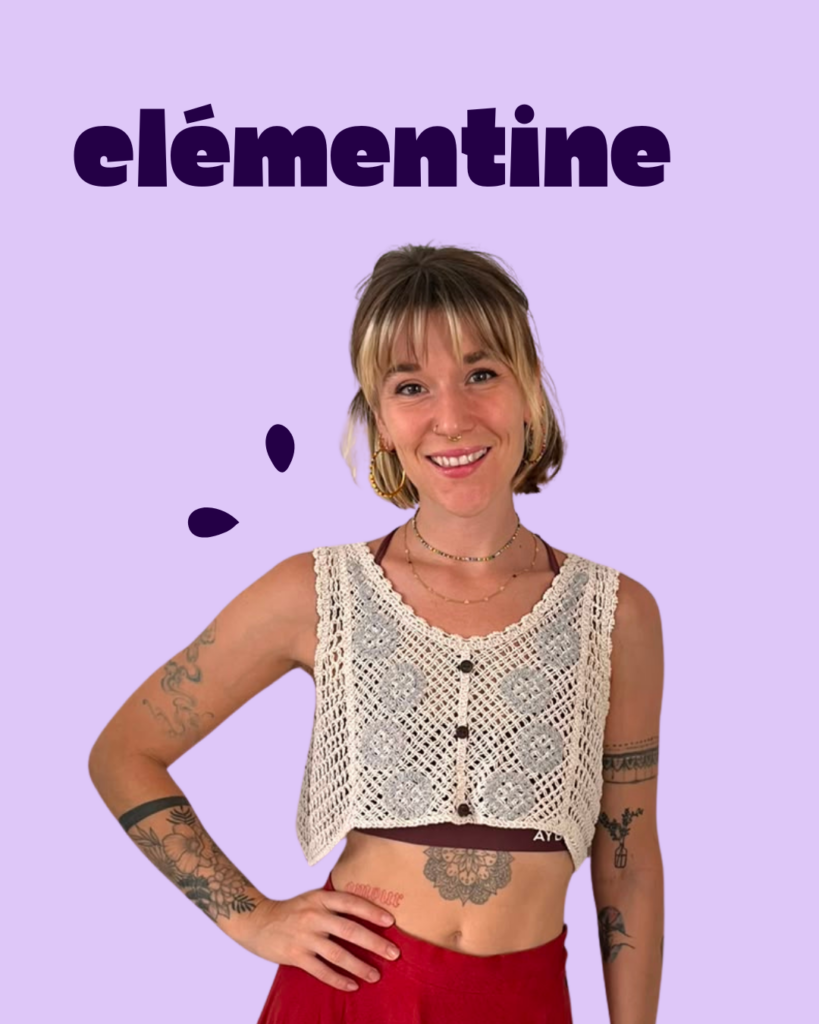 Clémentine professeure de yoga renforcement musculaire pilate